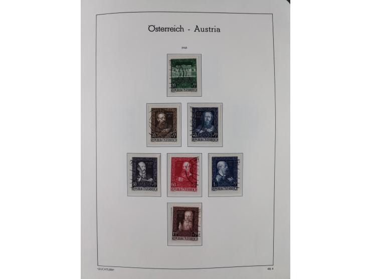 1945/78, postfrische und meist zusätzlich gestempelte Sammlung, in den Hauptnummern komplett, dabei Renner-Kleinbogen und Vög