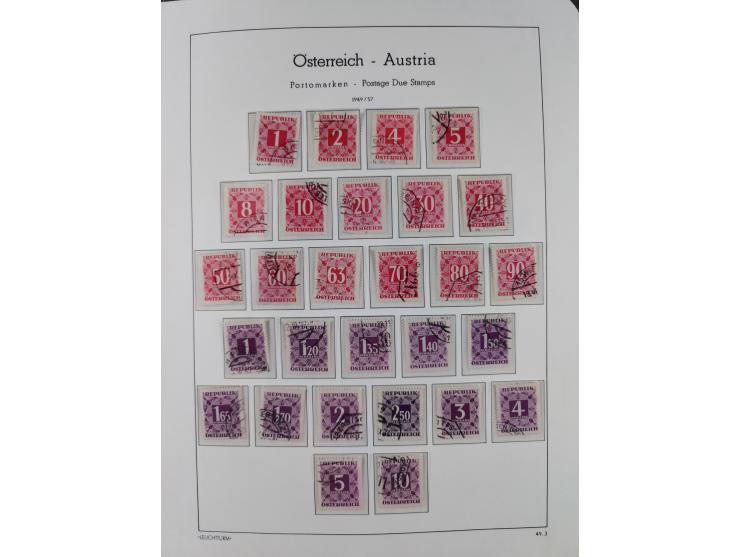 1945/78, postfrische und meist zusätzlich gestempelte Sammlung, in den Hauptnummern komplett, dabei Renner-Kleinbogen und Vög