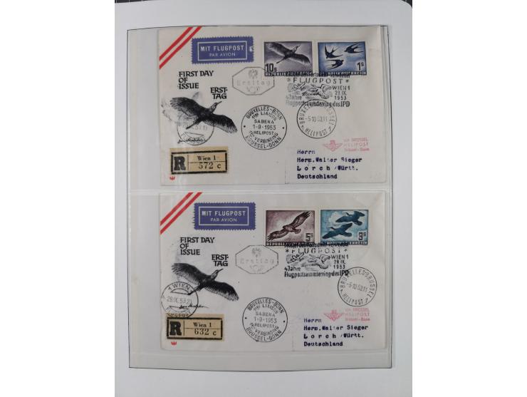 1945/78, postfrische und meist zusätzlich gestempelte Sammlung, in den Hauptnummern komplett, dabei Renner-Kleinbogen und Vög