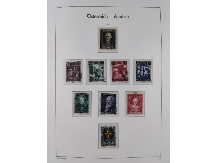 1945/78, postfrische und meist zusätzlich gestempelte Sammlung, in den Hauptnummern komplett, dabei Renner-Kleinbogen und Vög