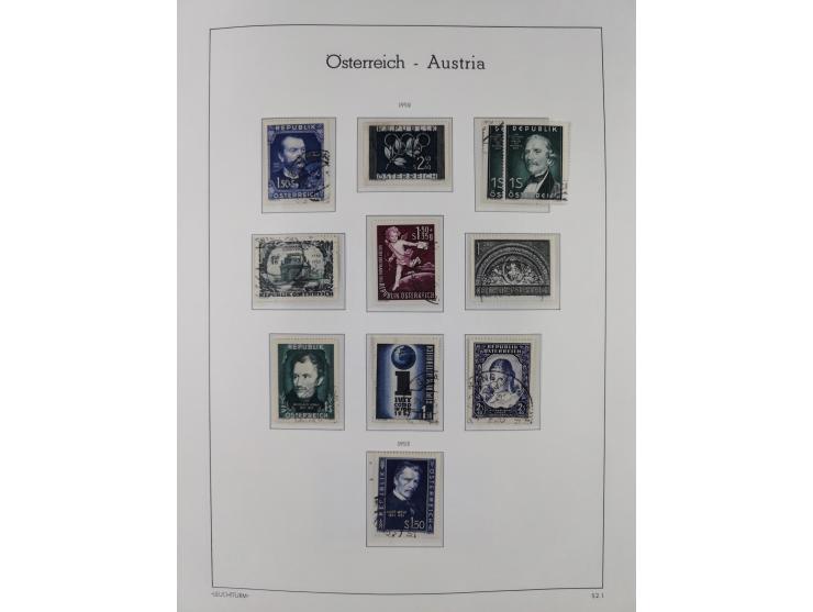 1945/78, postfrische und meist zusätzlich gestempelte Sammlung, in den Hauptnummern komplett, dabei Renner-Kleinbogen und Vög