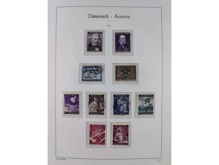 1945/78, postfrische und meist zusätzlich gestempelte Sammlung, in den Hauptnummern komplett, dabei Renner-Kleinbogen und Vög