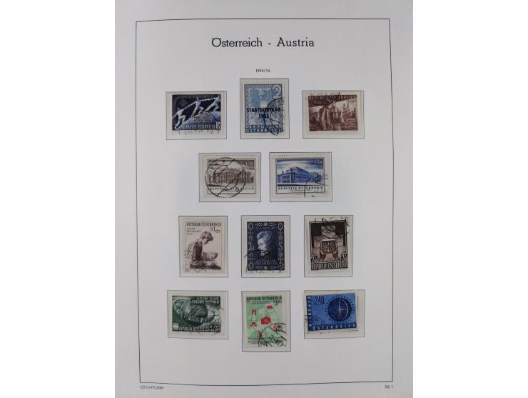 1945/78, postfrische und meist zusätzlich gestempelte Sammlung, in den Hauptnummern komplett, dabei Renner-Kleinbogen und Vög