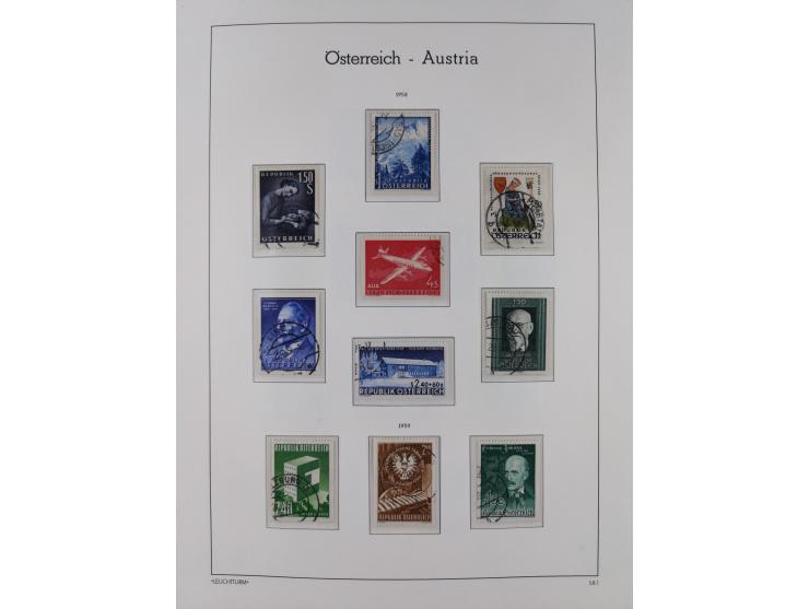 1945/78, postfrische und meist zusätzlich gestempelte Sammlung, in den Hauptnummern komplett, dabei Renner-Kleinbogen und Vög