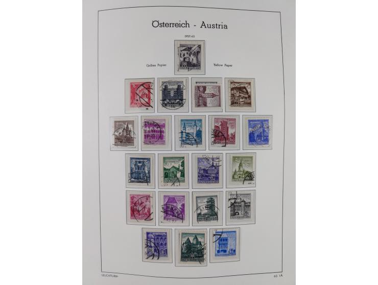 1945/78, postfrische und meist zusätzlich gestempelte Sammlung, in den Hauptnummern komplett, dabei Renner-Kleinbogen und Vög