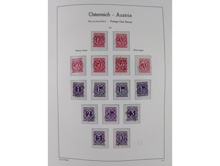 1945/78, postfrische und meist zusätzlich gestempelte Sammlung, in den Hauptnummern komplett, dabei Renner-Kleinbogen und Vög