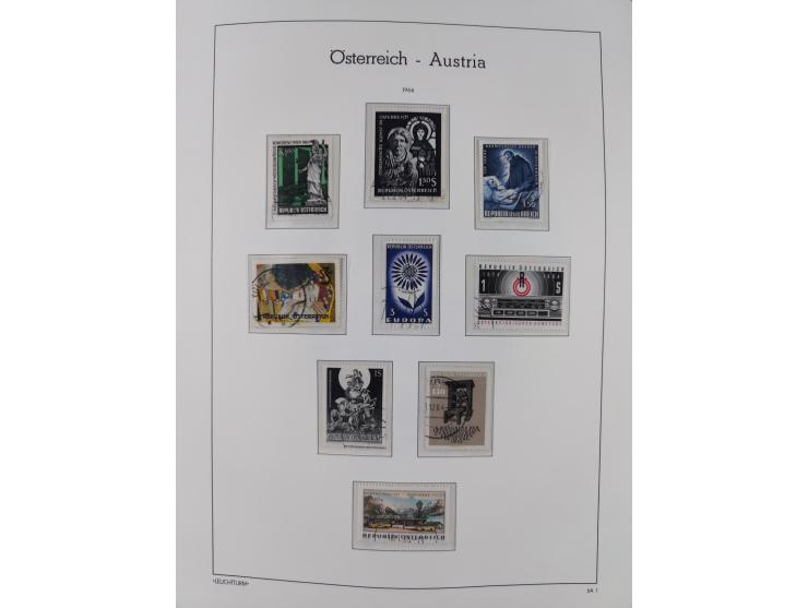 1945/78, postfrische und meist zusätzlich gestempelte Sammlung, in den Hauptnummern komplett, dabei Renner-Kleinbogen und Vög