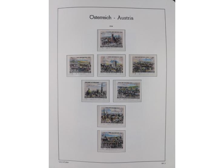 1945/78, postfrische und meist zusätzlich gestempelte Sammlung, in den Hauptnummern komplett, dabei Renner-Kleinbogen und Vög