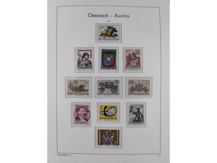 1945/78, postfrische und meist zusätzlich gestempelte Sammlung, in den Hauptnummern komplett, dabei Renner-Kleinbogen und Vög