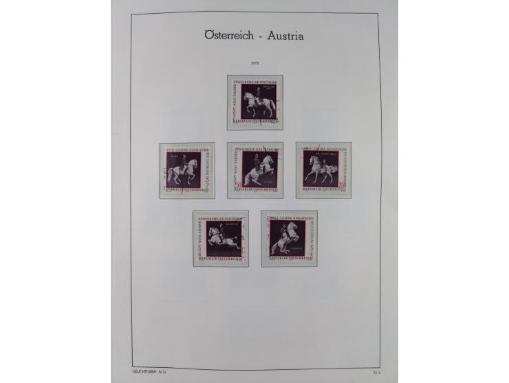 1945/78, postfrische und meist zusätzlich gestempelte Sammlung, in den Hauptnummern komplett, dabei Renner-Kleinbogen und Vög