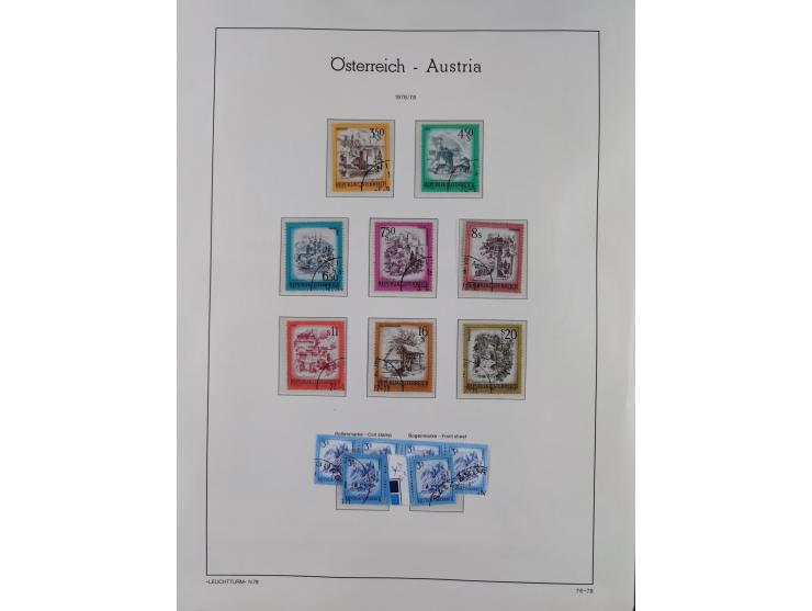 1945/78, postfrische und meist zusätzlich gestempelte Sammlung, in den Hauptnummern komplett, dabei Renner-Kleinbogen und Vög