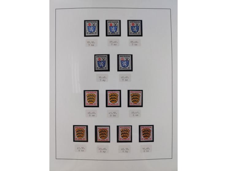 1945/49, postfrische und zusätzlich gestempelte Sammlung, jeweils in den Hauptnummern komplett postfrischer Teil mit Konstanz