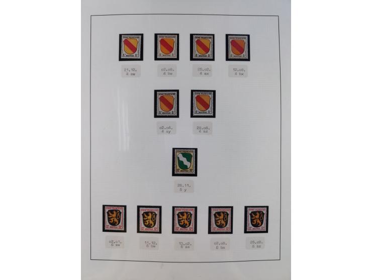 1945/49, postfrische und zusätzlich gestempelte Sammlung, jeweils in den Hauptnummern komplett postfrischer Teil mit Konstanz