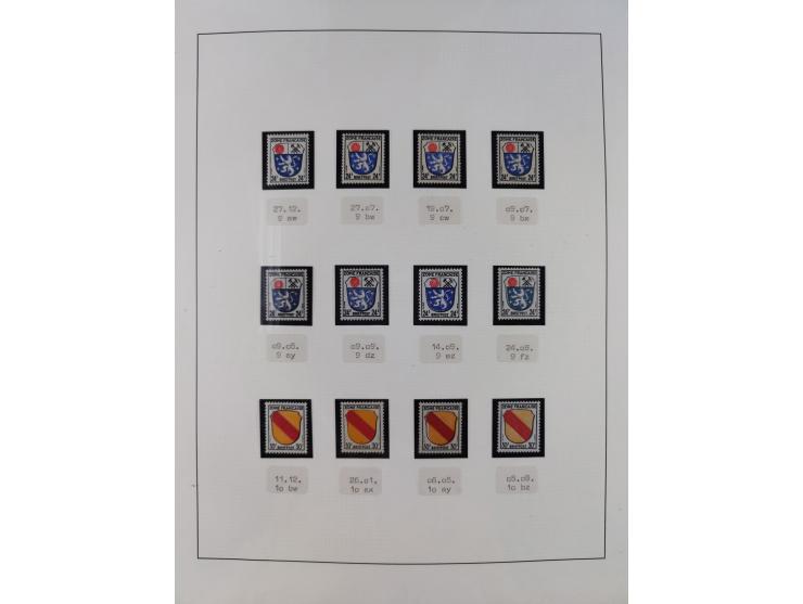 1945/49, postfrische und zusätzlich gestempelte Sammlung, jeweils in den Hauptnummern komplett postfrischer Teil mit Konstanz