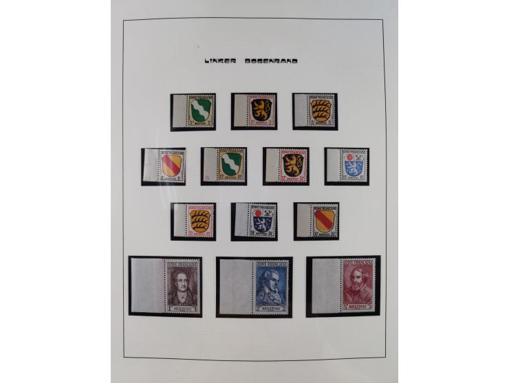 1945/49, postfrische und zusätzlich gestempelte Sammlung, jeweils in den Hauptnummern komplett postfrischer Teil mit Konstanz