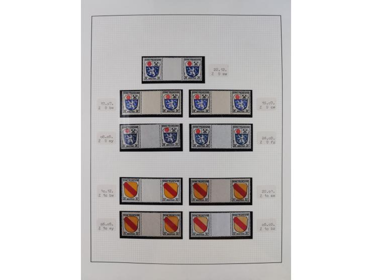 1945/49, postfrische und zusätzlich gestempelte Sammlung, jeweils in den Hauptnummern komplett postfrischer Teil mit Konstanz