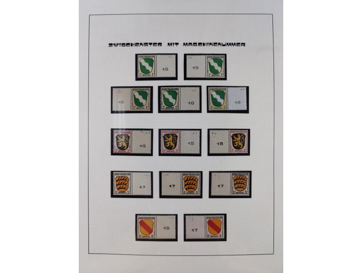 1945/49, postfrische und zusätzlich gestempelte Sammlung, jeweils in den Hauptnummern komplett postfrischer Teil mit Konstanz