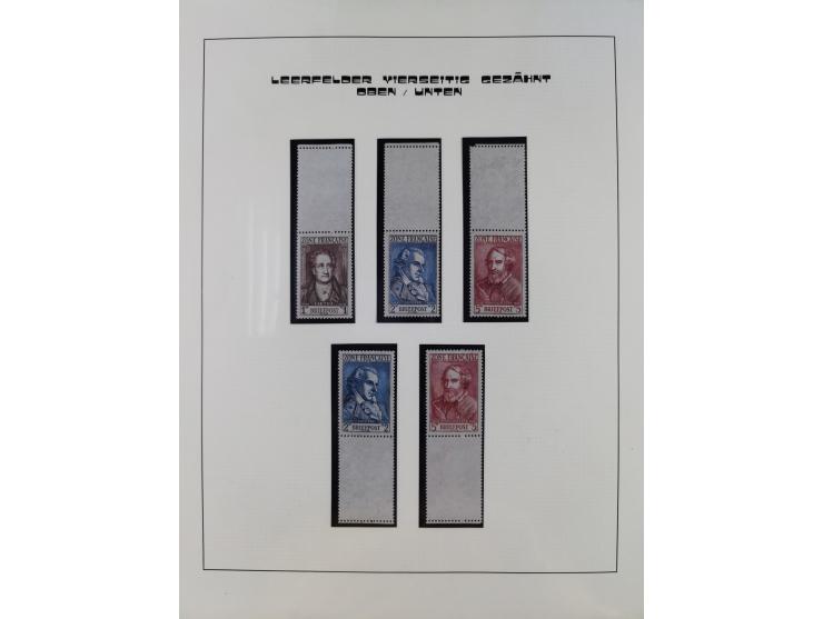 1945/49, postfrische und zusätzlich gestempelte Sammlung, jeweils in den Hauptnummern komplett postfrischer Teil mit Konstanz