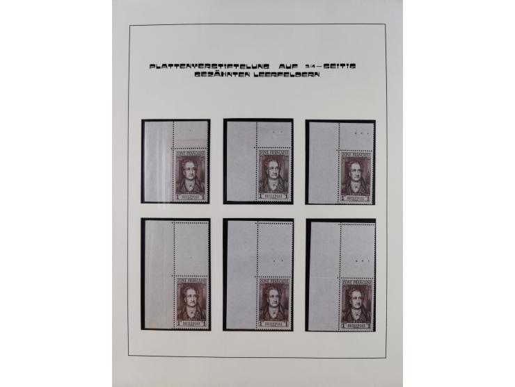 1945/49, postfrische und zusätzlich gestempelte Sammlung, jeweils in den Hauptnummern komplett postfrischer Teil mit Konstanz