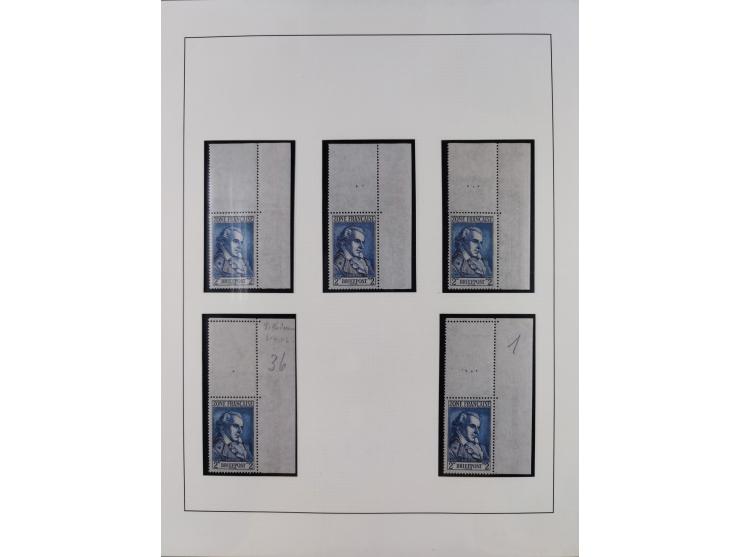 1945/49, postfrische und zusätzlich gestempelte Sammlung, jeweils in den Hauptnummern komplett postfrischer Teil mit Konstanz