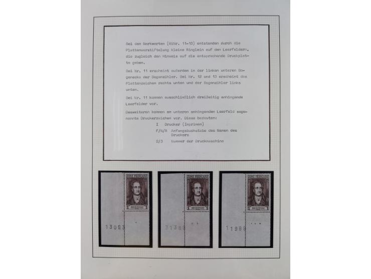 1945/49, postfrische und zusätzlich gestempelte Sammlung, jeweils in den Hauptnummern komplett postfrischer Teil mit Konstanz