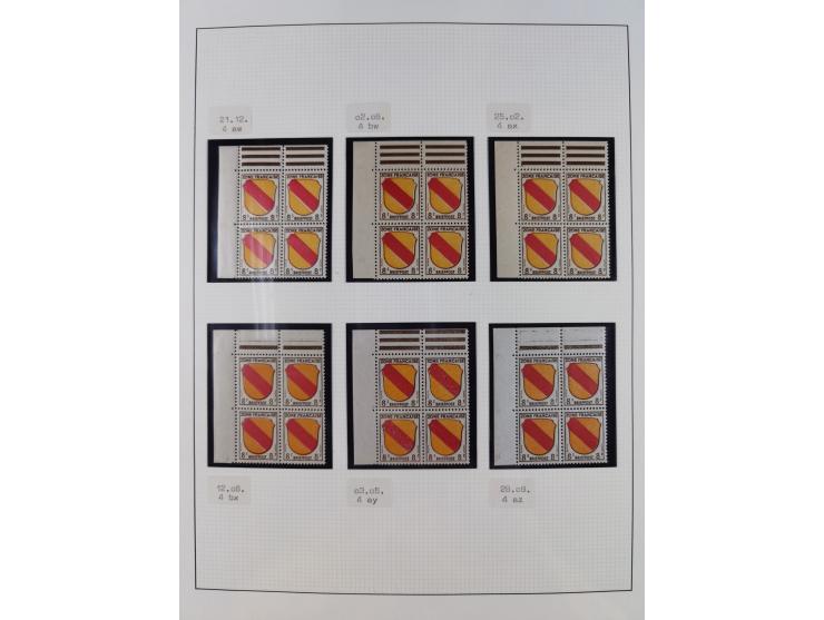 1945/49, postfrische und zusätzlich gestempelte Sammlung, jeweils in den Hauptnummern komplett postfrischer Teil mit Konstanz