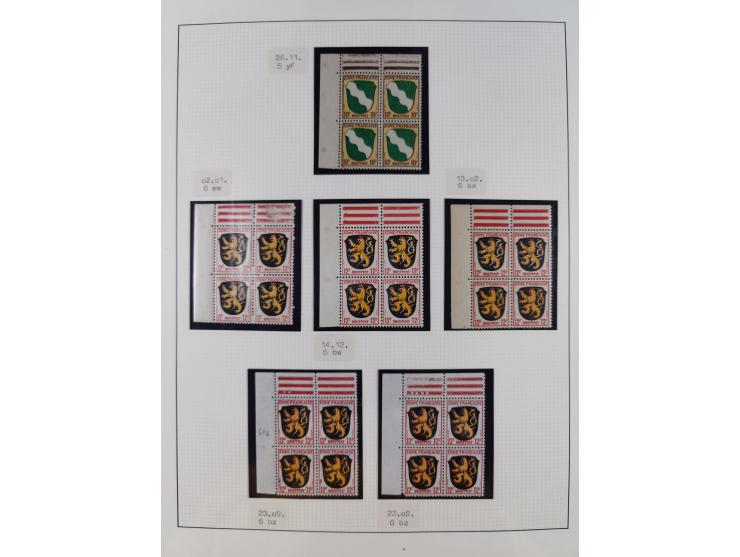 1945/49, postfrische und zusätzlich gestempelte Sammlung, jeweils in den Hauptnummern komplett postfrischer Teil mit Konstanz