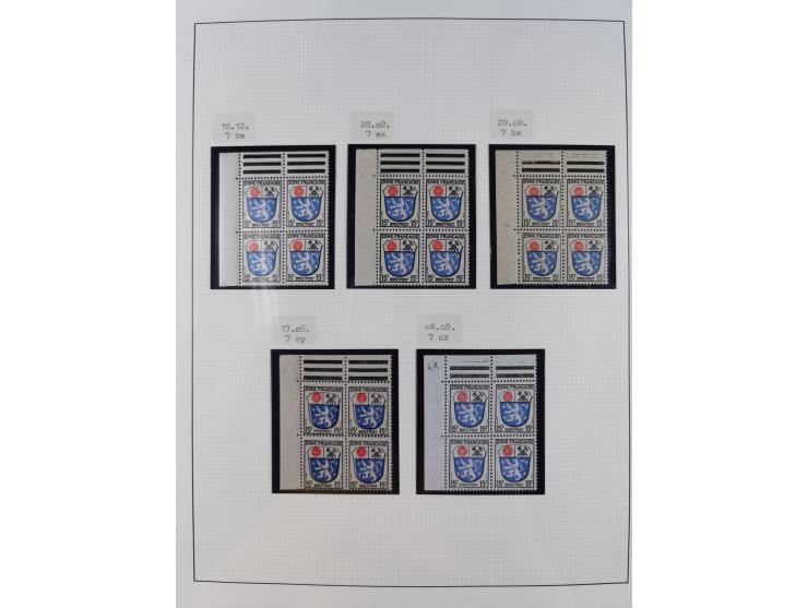 1945/49, postfrische und zusätzlich gestempelte Sammlung, jeweils in den Hauptnummern komplett postfrischer Teil mit Konstanz