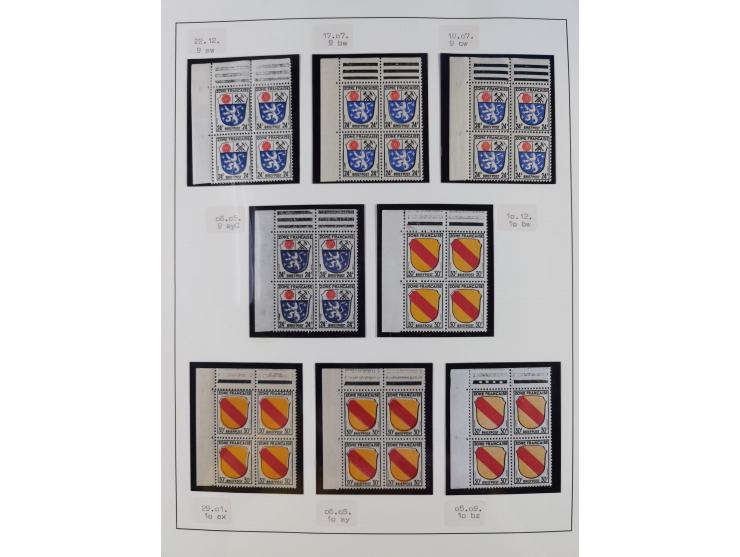 1945/49, postfrische und zusätzlich gestempelte Sammlung, jeweils in den Hauptnummern komplett postfrischer Teil mit Konstanz