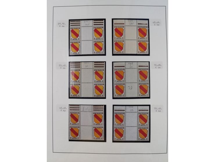 1945/49, postfrische und zusätzlich gestempelte Sammlung, jeweils in den Hauptnummern komplett postfrischer Teil mit Konstanz