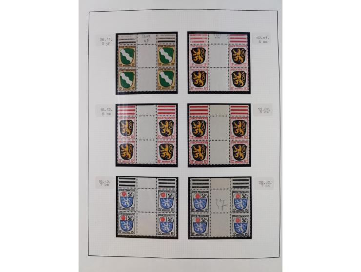 1945/49, postfrische und zusätzlich gestempelte Sammlung, jeweils in den Hauptnummern komplett postfrischer Teil mit Konstanz