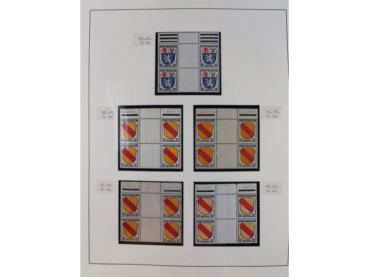 1945/49, postfrische und zusätzlich gestempelte Sammlung, jeweils in den Hauptnummern komplett postfrischer Teil mit Konstanz