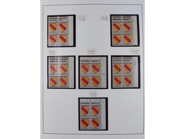 1945/49, postfrische und zusätzlich gestempelte Sammlung, jeweils in den Hauptnummern komplett postfrischer Teil mit Konstanz