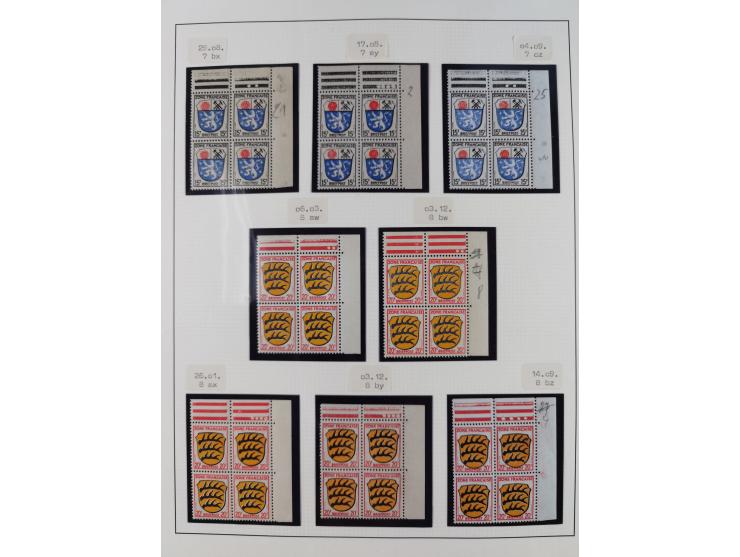 1945/49, postfrische und zusätzlich gestempelte Sammlung, jeweils in den Hauptnummern komplett postfrischer Teil mit Konstanz