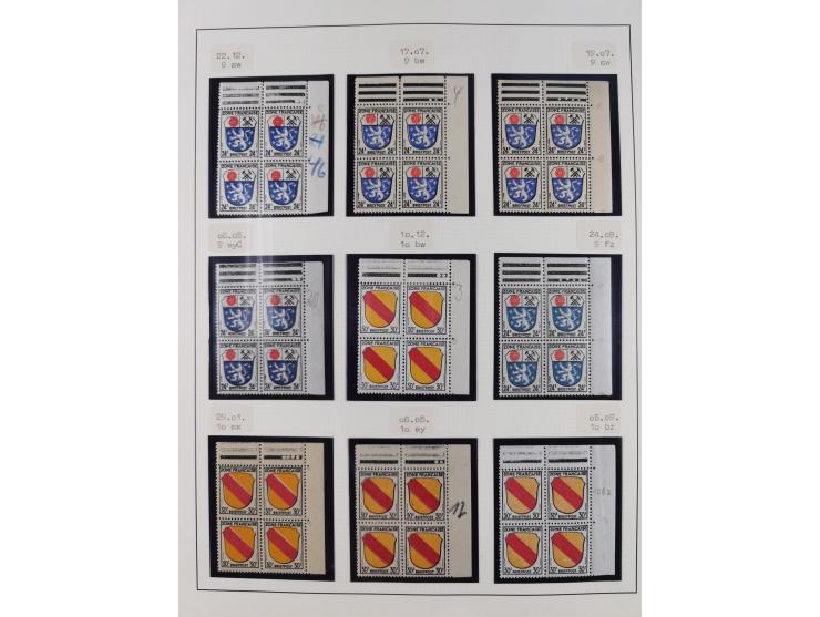 1945/49, postfrische und zusätzlich gestempelte Sammlung, jeweils in den Hauptnummern komplett postfrischer Teil mit Konstanz