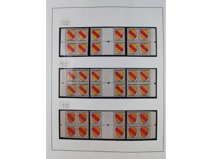 1945/49, postfrische und zusätzlich gestempelte Sammlung, jeweils in den Hauptnummern komplett postfrischer Teil mit Konstanz