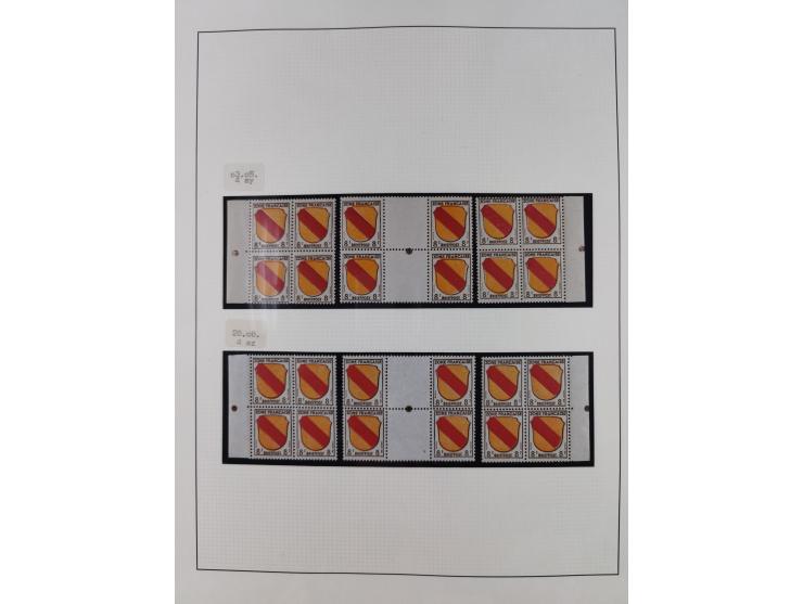 1945/49, postfrische und zusätzlich gestempelte Sammlung, jeweils in den Hauptnummern komplett postfrischer Teil mit Konstanz