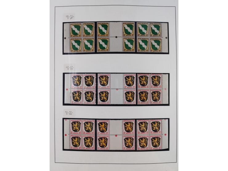 1945/49, postfrische und zusätzlich gestempelte Sammlung, jeweils in den Hauptnummern komplett postfrischer Teil mit Konstanz