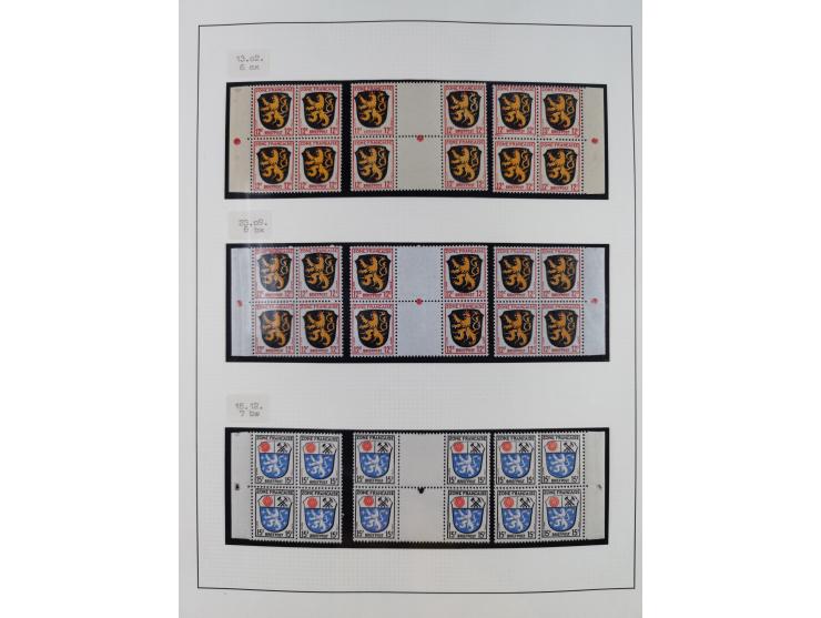 1945/49, postfrische und zusätzlich gestempelte Sammlung, jeweils in den Hauptnummern komplett postfrischer Teil mit Konstanz