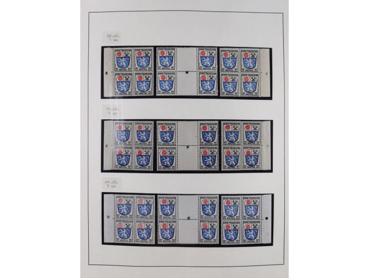 1945/49, postfrische und zusätzlich gestempelte Sammlung, jeweils in den Hauptnummern komplett postfrischer Teil mit Konstanz