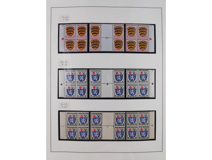 1945/49, postfrische und zusätzlich gestempelte Sammlung, jeweils in den Hauptnummern komplett postfrischer Teil mit Konstanz