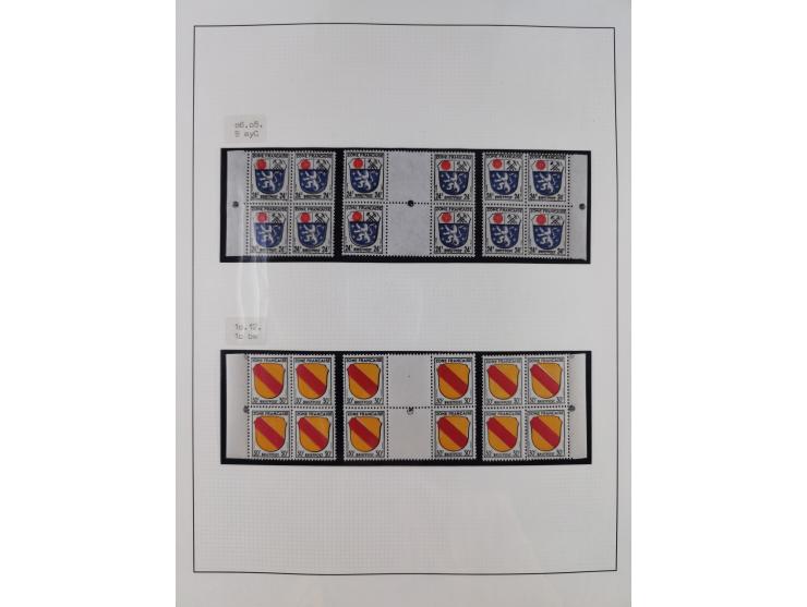 1945/49, postfrische und zusätzlich gestempelte Sammlung, jeweils in den Hauptnummern komplett postfrischer Teil mit Konstanz