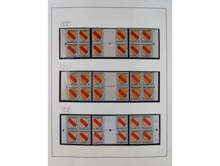 1945/49, postfrische und zusätzlich gestempelte Sammlung, jeweils in den Hauptnummern komplett postfrischer Teil mit Konstanz