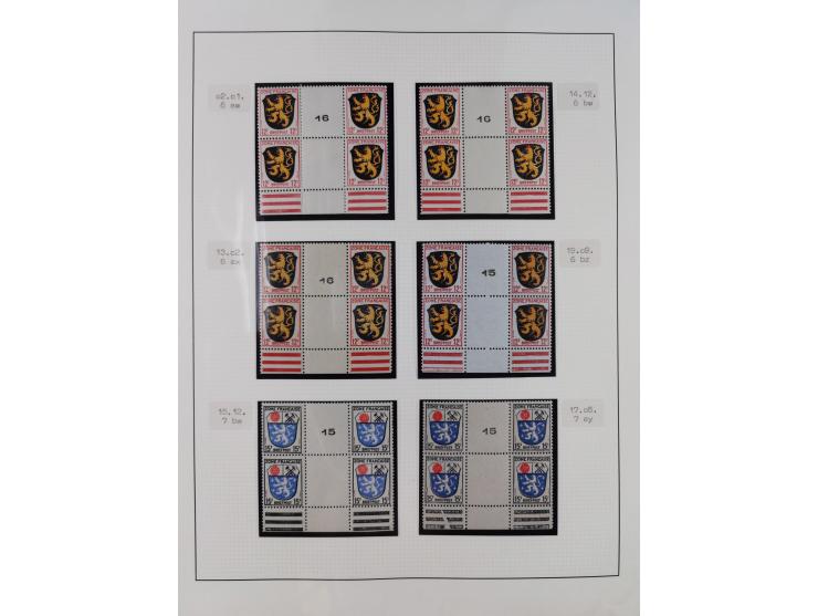 1945/49, postfrische und zusätzlich gestempelte Sammlung, jeweils in den Hauptnummern komplett postfrischer Teil mit Konstanz