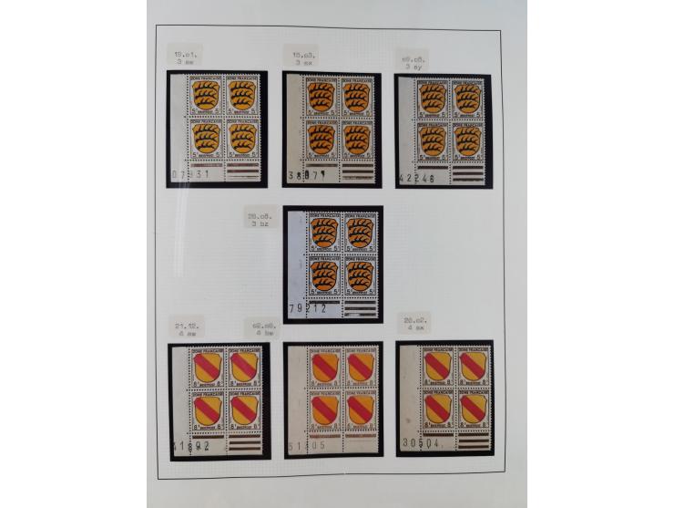 1945/49, postfrische und zusätzlich gestempelte Sammlung, jeweils in den Hauptnummern komplett postfrischer Teil mit Konstanz