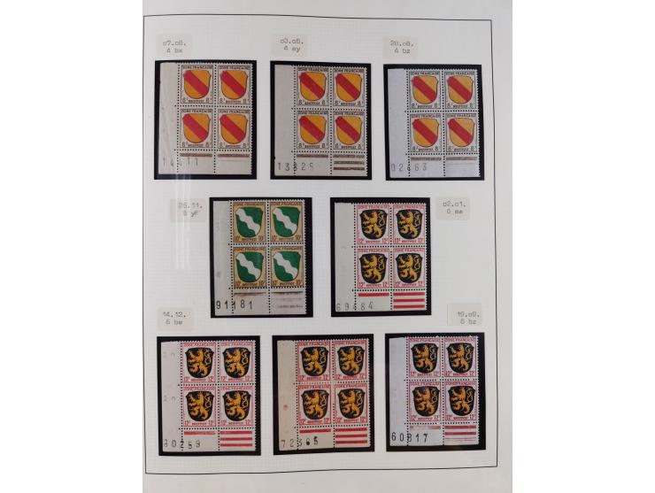 1945/49, postfrische und zusätzlich gestempelte Sammlung, jeweils in den Hauptnummern komplett postfrischer Teil mit Konstanz