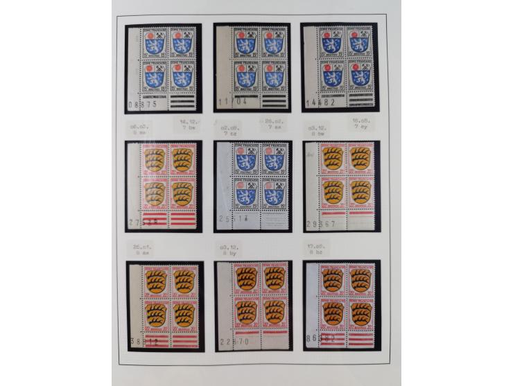 1945/49, postfrische und zusätzlich gestempelte Sammlung, jeweils in den Hauptnummern komplett postfrischer Teil mit Konstanz