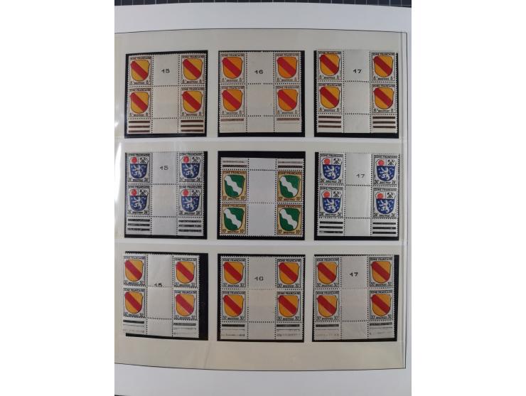 1945/49, postfrische und zusätzlich gestempelte Sammlung, jeweils in den Hauptnummern komplett postfrischer Teil mit Konstanz