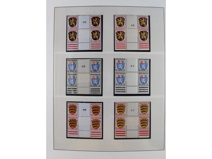 1945/49, postfrische und zusätzlich gestempelte Sammlung, jeweils in den Hauptnummern komplett postfrischer Teil mit Konstanz