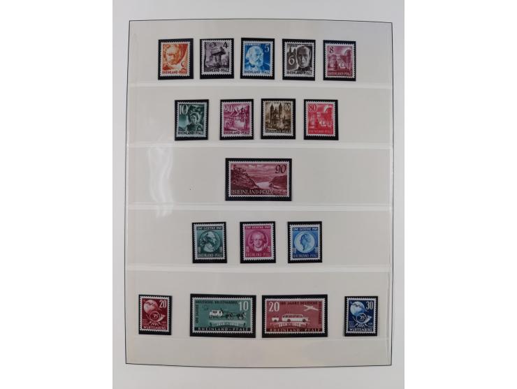 1945/49, postfrische und zusätzlich gestempelte Sammlung, jeweils in den Hauptnummern komplett postfrischer Teil mit Konstanz